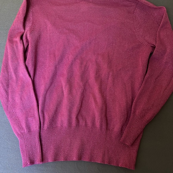 Vintage Chadwick’s V-Neck Magenta Sparkly Sweater - Picture 5 of 6
